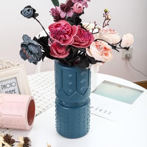 Creative Plastic Flower Vase Nordic Decoration Home 2021 New Urban Garden Decorative Vases Home Decor