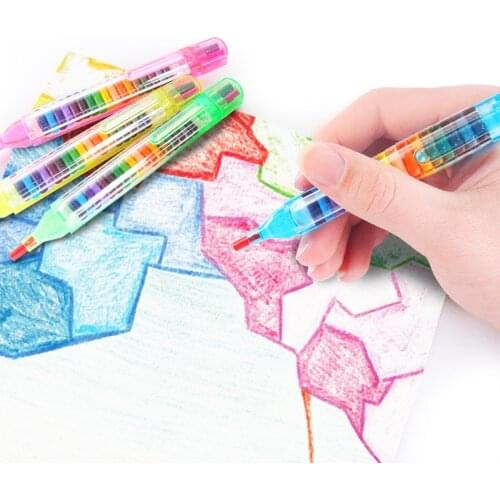 Creative 20colors Crayon Student Drawing Color Pencil Multicolor Art Kawaii Writing Pen for Kids Gift School Stationery Supplies