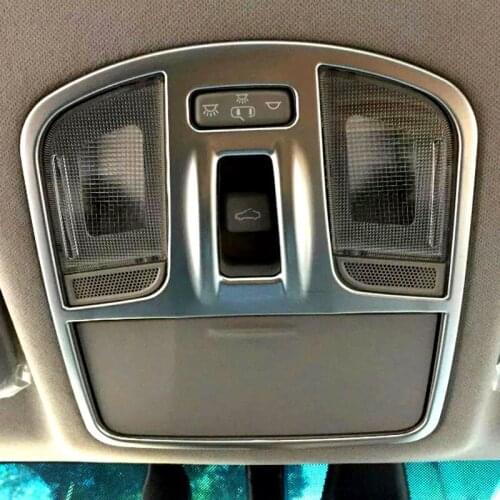 For Hyundai Elantra Avante 2016 2017 6th 2pcs ABS Chrome Matte Car Interior Reading Light Lamp Molding Trim Cover Protectors