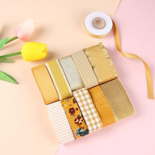 Handicraft Mixed Ribbon Printed Satin Set Grosgrain Ribbon For Hair Bows / Gift Packaging DIY Handmade Materials Accessories