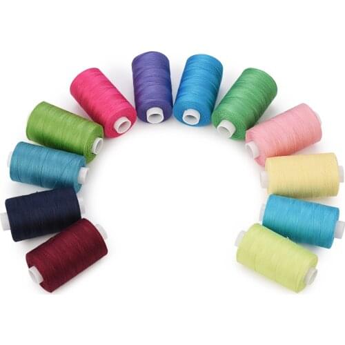 12 Spring Colors 100% Long Staple Cotton Thread set for Quilting Sewing Piecing Applique Embroidery etc - 550 Yards Each