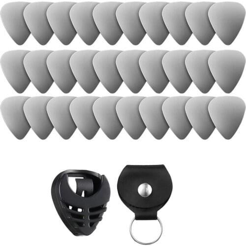 32Pcs Metal Guitar Picks Set Includes Guitar Picks and Picks Holder Case Storage Bag for Guitar, Bass and Ukulele