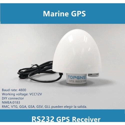 NMEA0183 4800bps RS232, 4M Flash DIY connector with spiral tube GNSS1000R marine GPS Rreceiv module Marine GPS recevier antenna