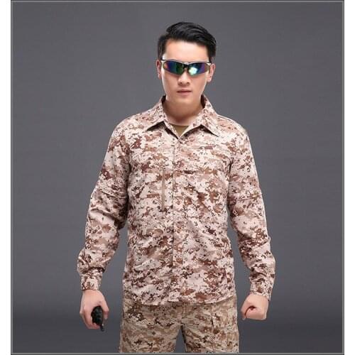 New Outdoor men Quickly dry shirt Jungle camouflage Detachable Short and Long Sleeve Sport camping Clothes Male Shirts