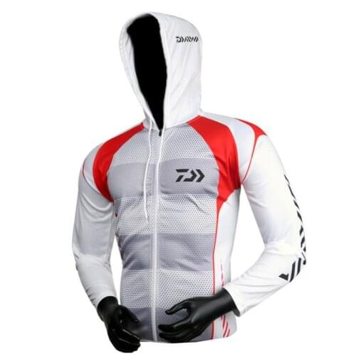 New DAIWA Fishing Clothing Hooded Men Jacket Waterproof Quick-Drying Coat Fishing Shirt For Hiking Cycling Fishing Clothes Pesca