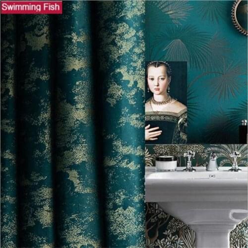 New retro American Blackout Drape Panel Tickened velvet Soundproof Curtains living room Bedroom