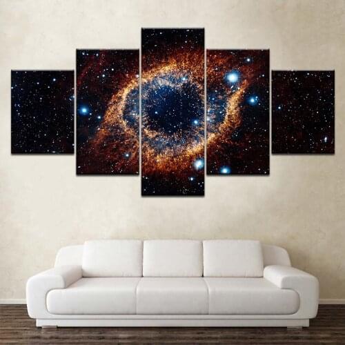 Space Poster Outer Space Poster 5 Panel Wallpapers Modern Modular Poster Art Canvas Painting for Living Room Home Decor