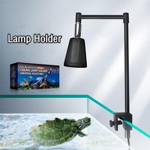 Reptile Lamp Stand Hanger Holder Adjustable Metal Lamp Fixture for Reptile Terrarium Basking Heating Light