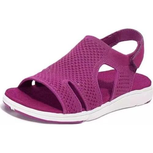 Ladies Sandals Large Size Breathable Stretch Fly Woven Sandals Casual Walking Outdoor Womens Shoes Beautiful Shoes Women