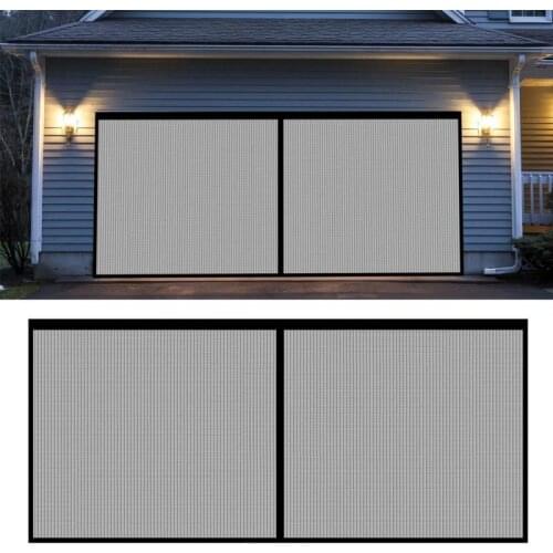 Mesh Cloth Material Garage Insect Net Seamless Insect Bird Barrier Net Balcony Door Retractable Garage Door Screen Easy Install