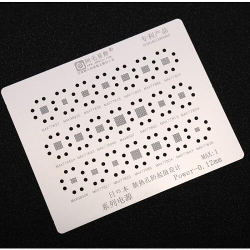BGA Reballing Stencil for MAX77833 MAX98925 MAX77836 MAX77818 MAX77803 MAX77888 MAX77804 Reballing Plate Solder Template