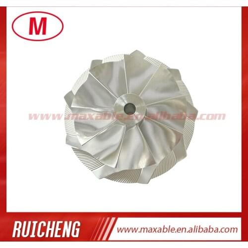 UNK 58.00/76.00 mm 9+0 blades Reverse high performance turbocharger billet/milling/aluminum 2618 compressor wheel