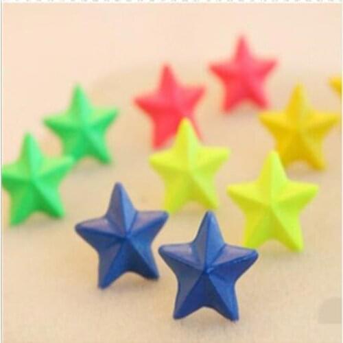 Hot new Cute candy fluorescent color POP pentagram earrings for women jewelry wholesale