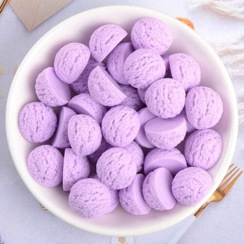 1pcs/lot resin flat back purple scoops of ice cream 19mm Cabochons Scrapbooking Hair Bow Center DIY Christmas decration