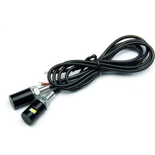 2pcs LED Car Number License Plate Bolt Screw Tail Rear Light Brake Fog Lamp Bulb White Light Cruiser Bobber Chopper Touring