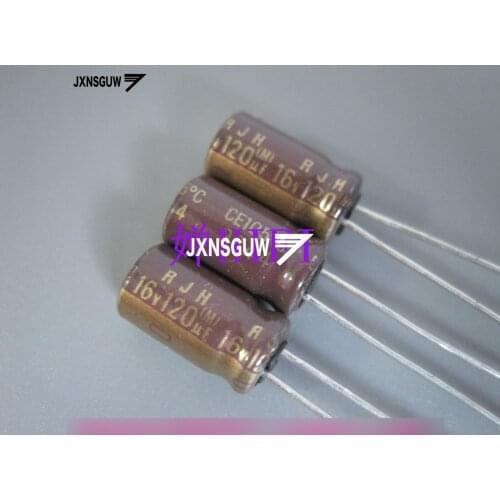 20PCS ELNA RJH 16V120UF 6.3X11MM 120UF 16V Foot distance 2.5MM Aluminum electrolytic capacitor 120uF/16V Gold word