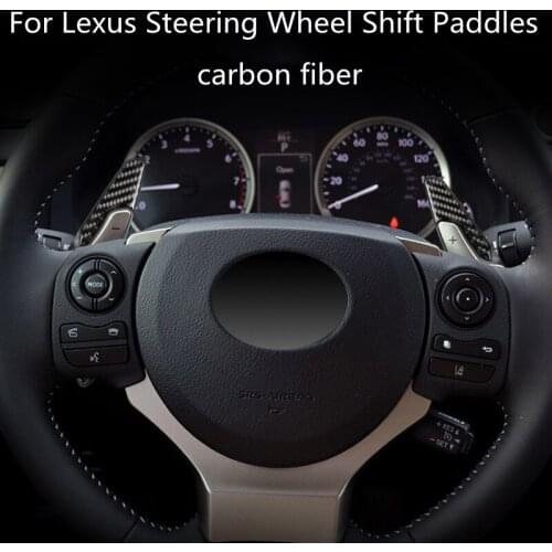 Car Interior Mouldings Steering Wheel Shift Paddles For Lexus NX 200t300h IS200T RC RCF Carbon Fibre