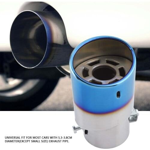 Car Exhaust Muffler Tip 2 inch Inlet Bolt-on Stainless Steel Unvieral Burnt Blue Car Exhaust Tip Exhaust Systems Mufflers