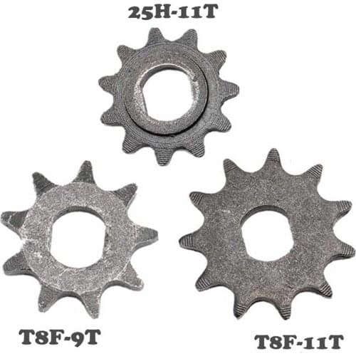 TDPRO Pocket Bikes 25H/T8F 9T/11T Chain Chains Front Sprocket For 43cc 47cc 49cc 2 Stroke Mini Pit Dirt Bike ATV Scooter
