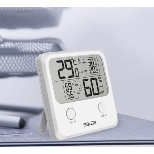 Indoor Digital LCD Thermometer Hygrometer Wall Temperature Humidity Gauge Meter
