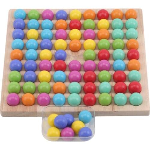 Kids Toys Educational Montessori Color Sorting Wooden Toys Hands Brain Training Clip Beads Math Toy Game For Childrens Gift