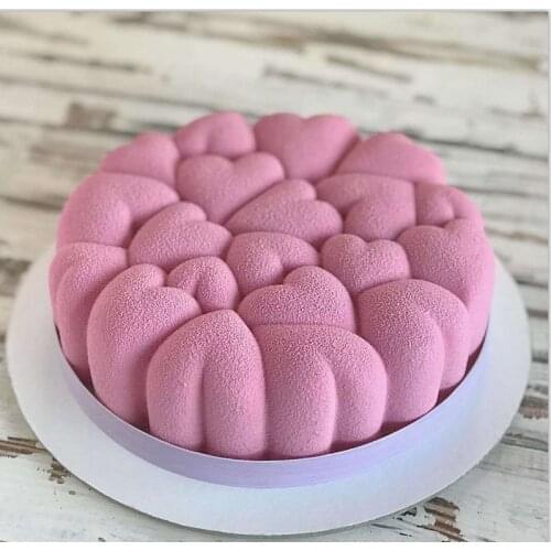 6 Inches Round Love Heart Shape Cake Silicone Mold Baking Pastry Molds Mousse Dessert Form Pastry Pan Baking Mould Bakeware