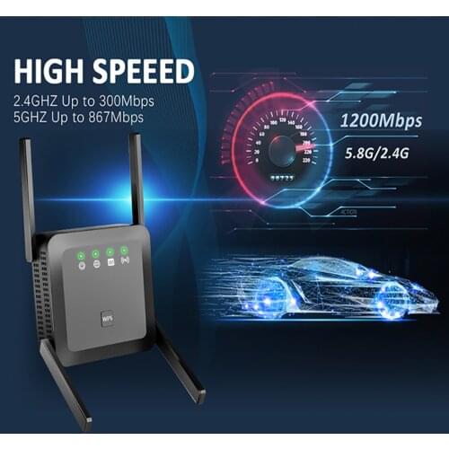 TISHRIC Gigabit Router Repeater Wifi Router Wifi Booster Signal Amplifier Extender Long Range Wifi Repeater Wireless Repeater