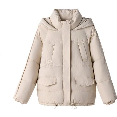 Cotton jacket ins Hong Kong style student cotton jacket 2021 winter Korean loose cotton jacket oversize womens jacket
