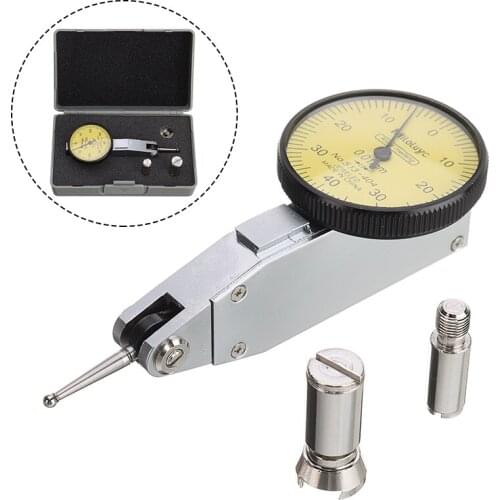 Accurate Dial Indicator Gauge Test Precision Metric with Dovetail Rails Mount 0-40-0 0.01mm Measuring Instrument Tool