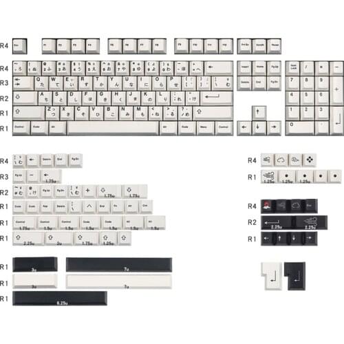 Wind Cloud Keycaps Japanese Keycaps For Mechanical Gaming Keyboard Design PBT White Black KeyCaps