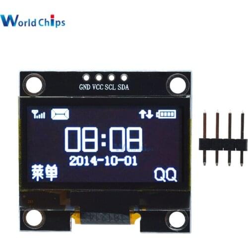 White Color 1.3 Inch 1.3" OLED LCD LED Display Module 4PIN IIC I2C Interface Communicate 128x64 SSH1106 for Arduino 3.3-5V