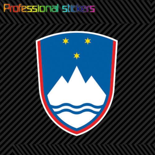 Slovene Coat of Arms Sticker Decal Self Adhesive Vinyl Slovenia Flag SVN SI Stickers for Cars, Bicycles, Laptops, Motos