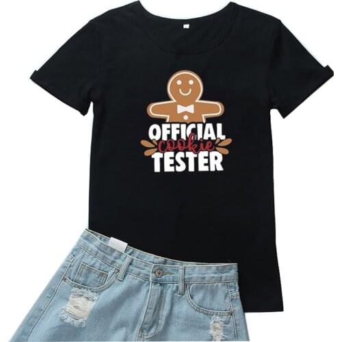 Official Tester Women T Shirt Cute Cookie Graphics Camiseta Mujer Short Sleeve Tshirt Women Harajuku Streetwear Women T-shirts
