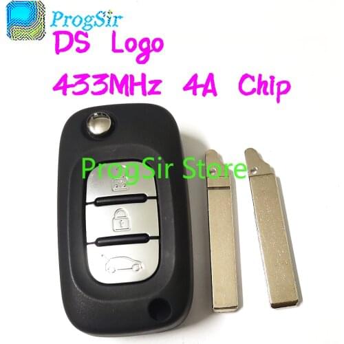 Original 433MHz 3 Button Flip Remote for DS With 4A Chip