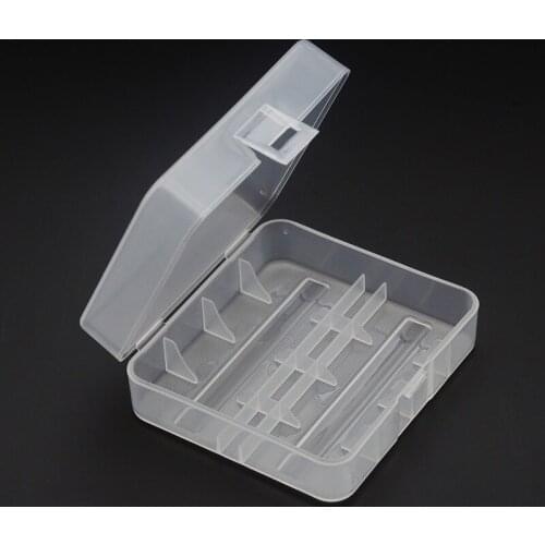 Transparent 2 x 26650 Battery Case Box Holder Waterproof Storage Box for 26650 Lithium Batteries Container Power Bank