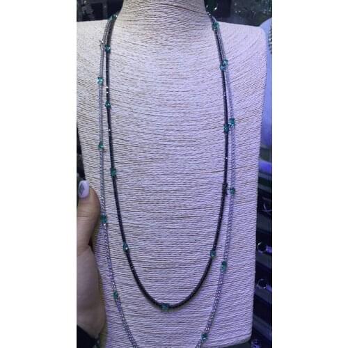 Xc441 Luxury Designer Fashion 925 Sterling Silver Jewelry zirconia star shape cf-------------72cm