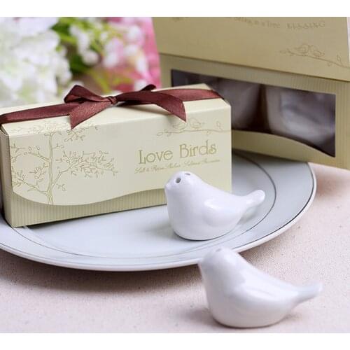 Love Bird Salt & Pepper Shaker Wedding Favors And Gifts For Guests Souvenirs Decoration Event & Party Kitchen Supplies