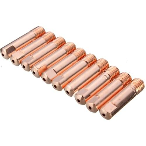 10Pcs Torch Nozzle MB-15AK MIG/MAG M6 Copper Welding Torch Nozzle 0.8/1.0/1.2mm Connector Holder Gas Nozzle Contact Tips