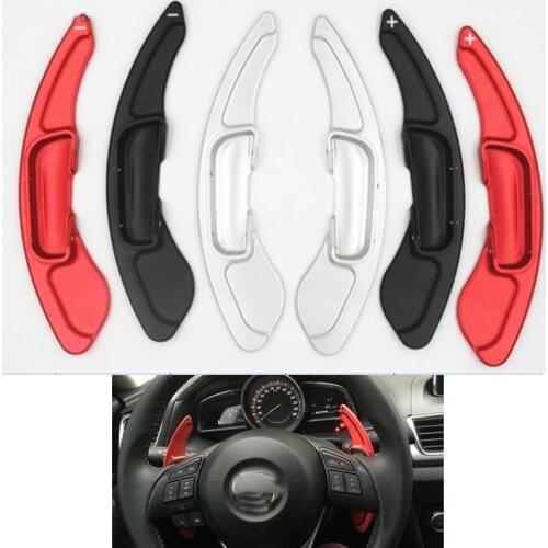 Car styling Car Aluminum Steering Wheel Shift Paddle Extended Shifter fit For Mazda 3 6 Axela Atenza CX-5 Car Stickers Styling
