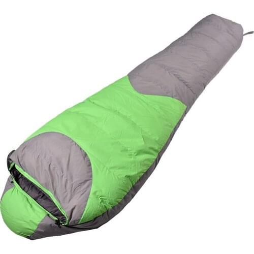 Thick Down Camping Sleeping Bag For Winter Autumn Splicing Adult Warmer Camping Quilt 1500g duck down -10 degree