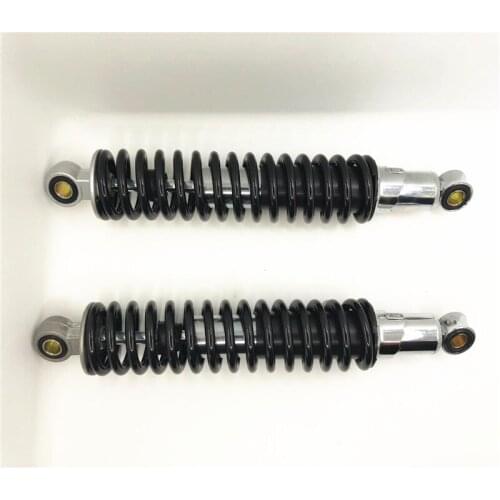 Universal 350mm EYE TO EYE BLACK CHROME MOTORCYCL Total Length 380mm REAR SHOCK ABSORBERS FOR Gokart ATV Dirt Bike Quad Scooter