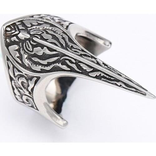 Vintage Male Stainless Steel Rings Scandinavian Viking Rings Pirates Eagle Animal Rings for Men Lovers Jewelry Punk Cool Rings