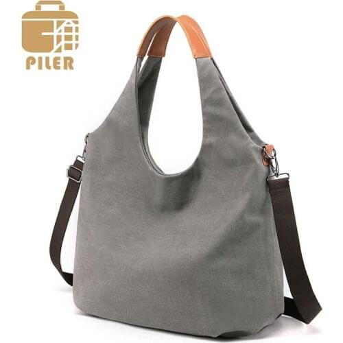 Vintage Women Bag Designer Shoulder Bag Large Canvas Casual Tote Handbag Purse Ladies Crossbody Bag Female Messenger Bag