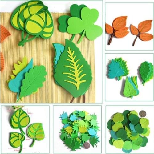 XICC 3D DIY Foam Flowers Leaf Grass Wall Stickers Classroom Decoration Handmade Toys For Children Early Learning Education Decor