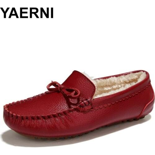 YAERNI moccasins fur lining | Winter shoes for women, interior, warm and soft shoes for women, boat moccasins, without lace