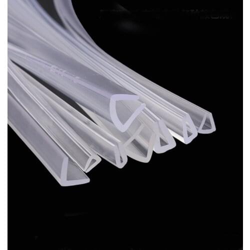 2 Meters U Channel silicone rubber shower door glass sealing strip edge trim glazing weatherstrip edge guard