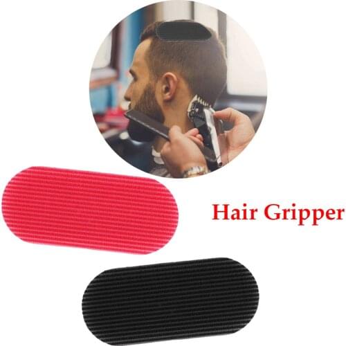 2PC Men Trimming Hair Fiber Magic Sticker Cutting Hair Barber Gripper Black/Red Haircut Holder Hair Styling Accossary Tools