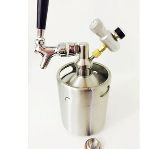 2L mini growler spears Beer Spear with Tap Faucet with CO2 Injector Premium +2L Mini Keg Beer Growler