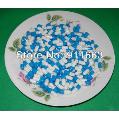 3# capsules,10,000pcs blue/white colored empty hard gelatin capsules sizes! (joined or seperated capsules available!)