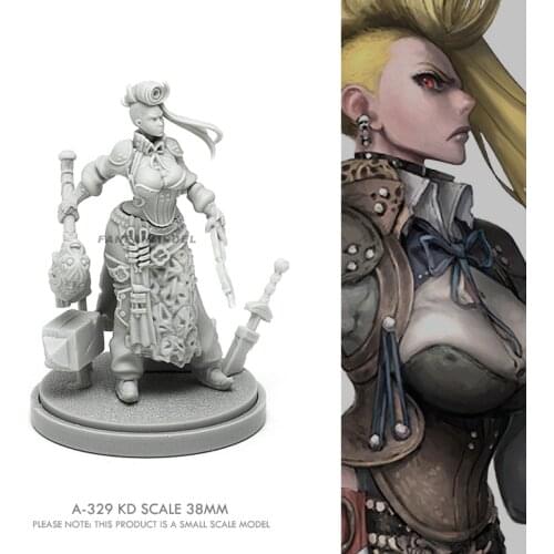 38mm Resin model figure Beauty Soldier self-assembled A-329